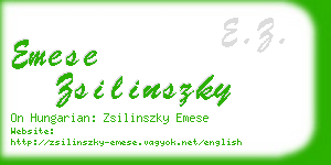 emese zsilinszky business card